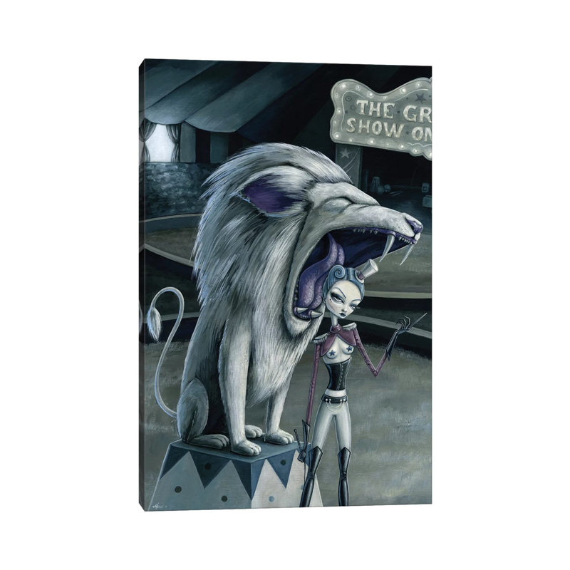 Leona The Lion Tamer by Megan Majewski - Wrapped Canvas Print, 30.48 cm H x 45.72 cm W