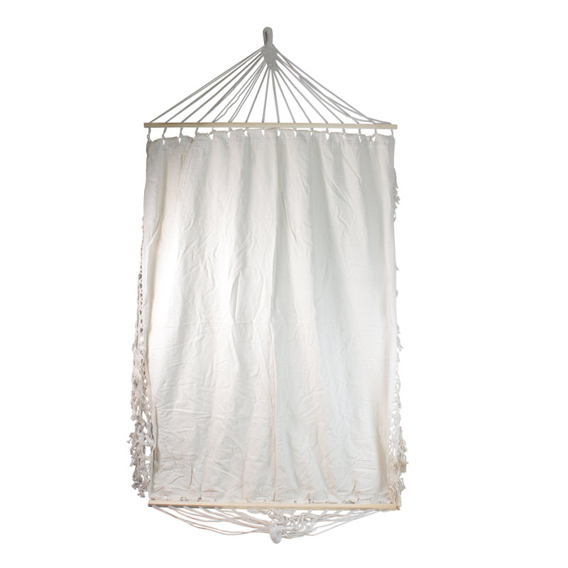Hamac 78 po en macramé de coton beige