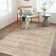 Ladonya Vintage Washable Beige Area Rug with Non-Slip Backing
