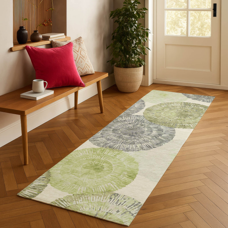 Machine Washable Indoor/Outdoor Chantille ACN2351 Abstract Rug, Runner 2'3" x 7'6"