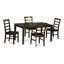Ensemble de table de salle à manger 5 pièces comprenant une table de cuisine rectangulaire et 4 chaises de salle à manger, 36 x 60 pouces, cappuccino-1664623114-1675478145