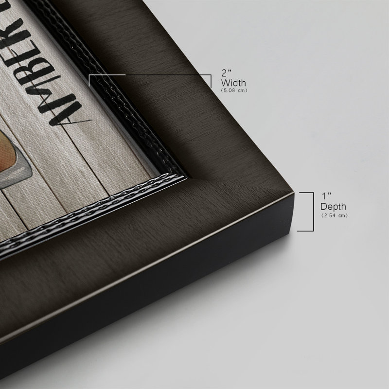 " Beer Chart II ", Black, 25" H x 45" W x 1" D