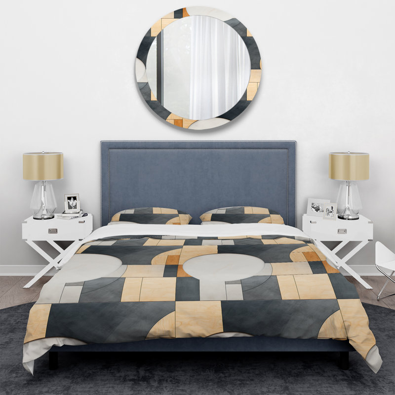 Ensemble de housse de couette en microfibre Industrial Zen Ii, Housse de couette simple + 1 taie décorative stan