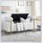 Elegant Upholstered Linen Storage Bench with Cylindrical Arms and Iron Legs for Hallway Living Room Bedroom, White