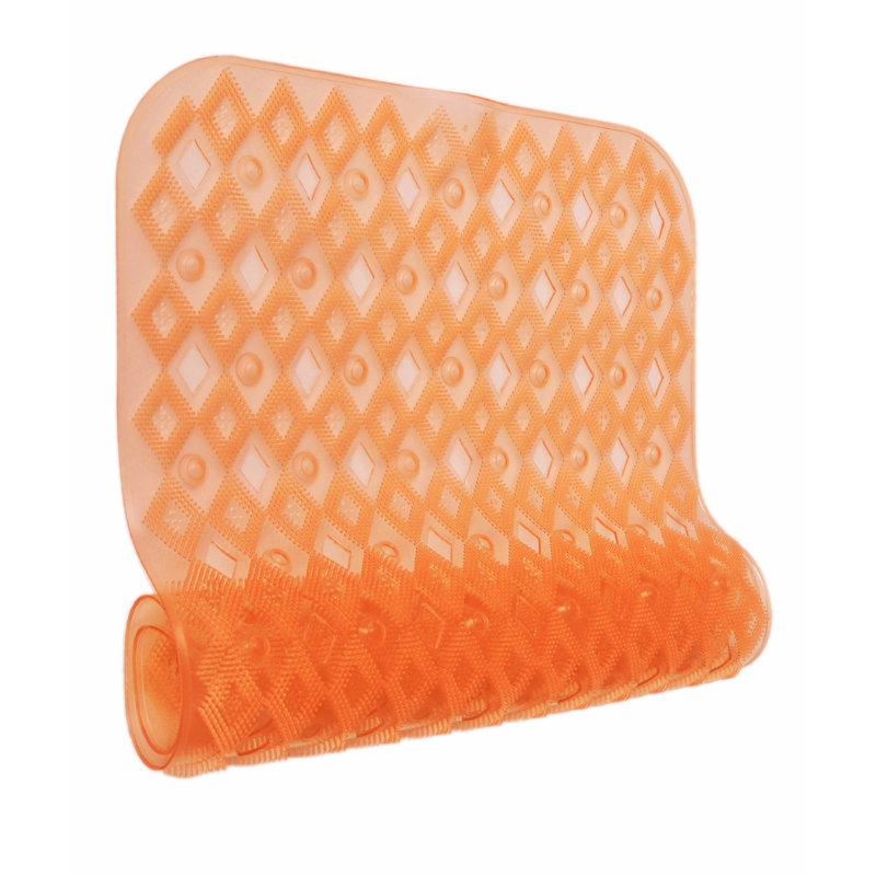 Theriot Plastic / Acrylic Shower Mat, Orange