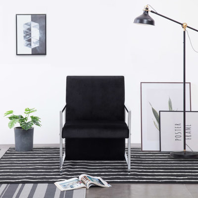 Fauteuil avec pieds chromés