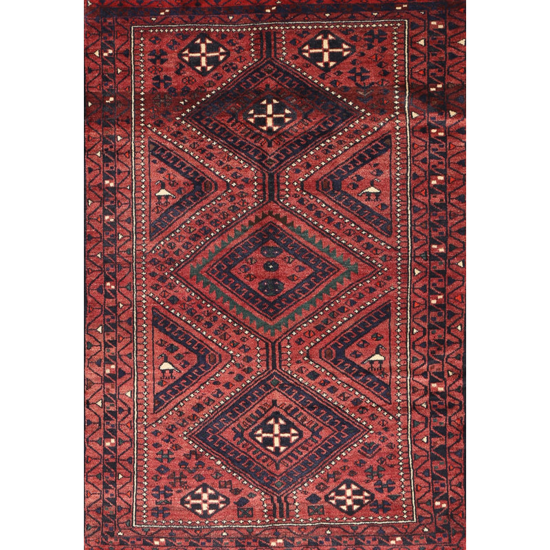 Tapis foncé Southwestern Mehroon, Rectangle de 2 pi x 3 pi