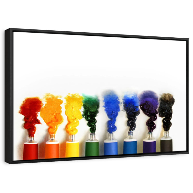 " Acrylic Paint Tubes Canvas Print ", 13" H x 19" W