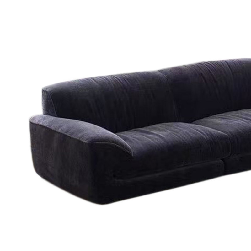 Canapé rétro noir, 110.24" W