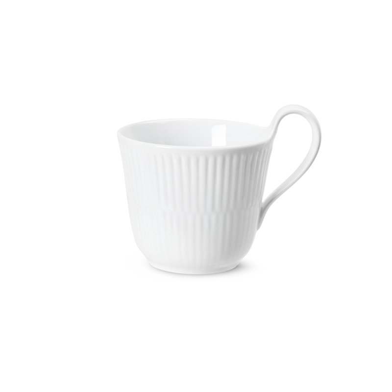 White Fluted Mug