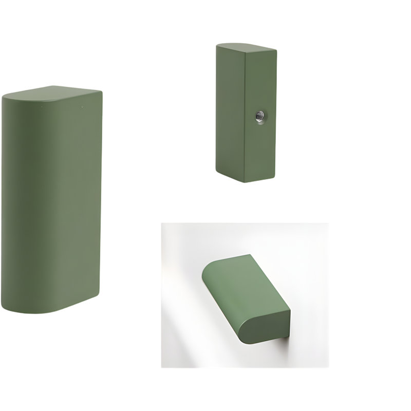 2" Length Geometric Knob, Olive (Green)