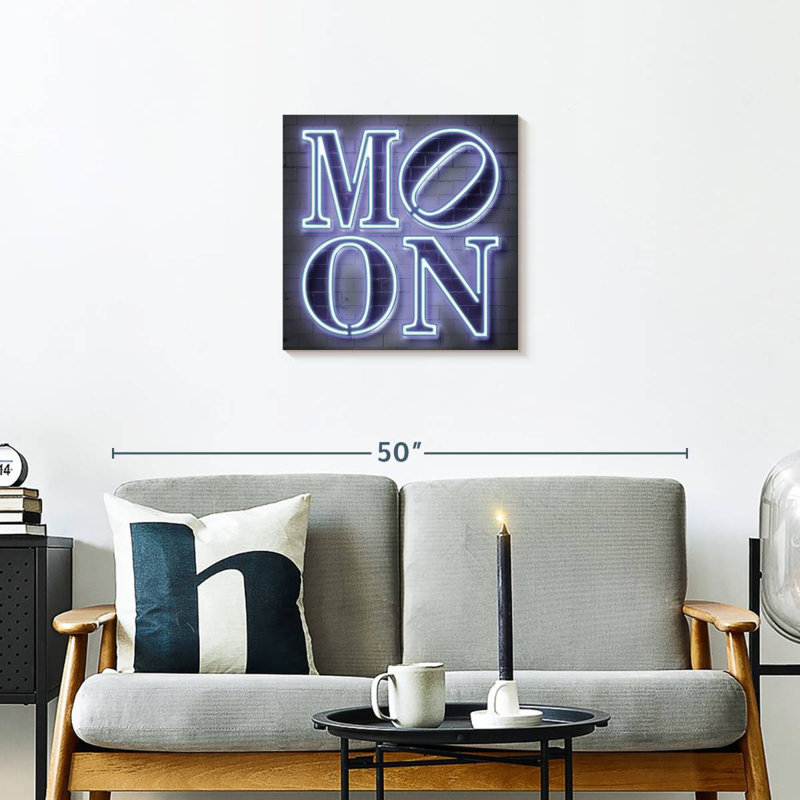 Neon Moon, 20" H x 20" W