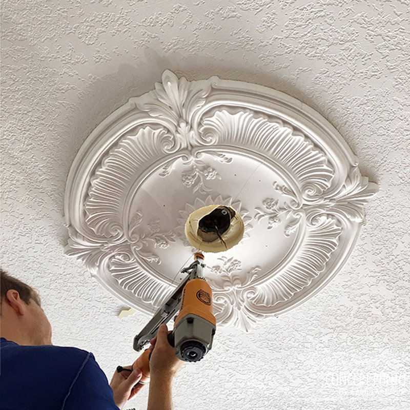 Athenian Green Polyurethane Ceiling Medallion, 15.75" Diameter