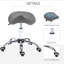 Fauteuil en cuir Pu, réglable en hauteur et pivotant à 360 °, pour les salons de beauté, siège roulant ergonomique gris, cuir, différentes
