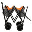 Chariot pliable de 480 lb avec auvent, poussette de chariot avec roues tout-terrain de 7 po, chariot pliable léger, grande capacité pour le camping, le magasinage, les sports et le jardin, orange avec moustiquaire