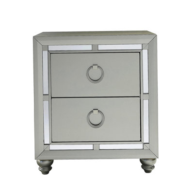 CHLOE GEMSTONE SILVER NIGHTSTAND