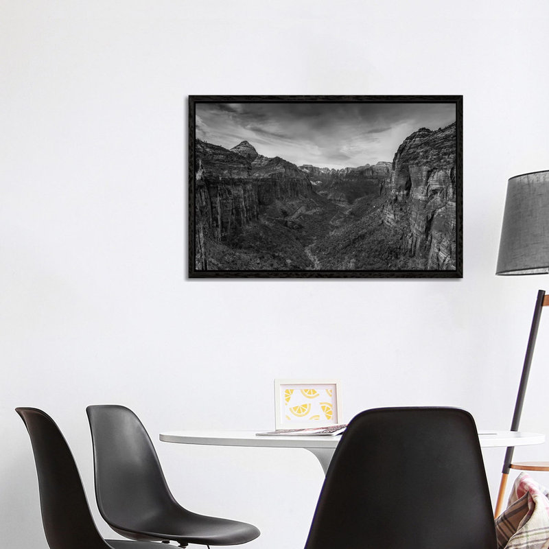 Canyon Walls 1 Piece Wall Art on Canvas, 101.6 cm H x 66.04 cm W, Black Framed