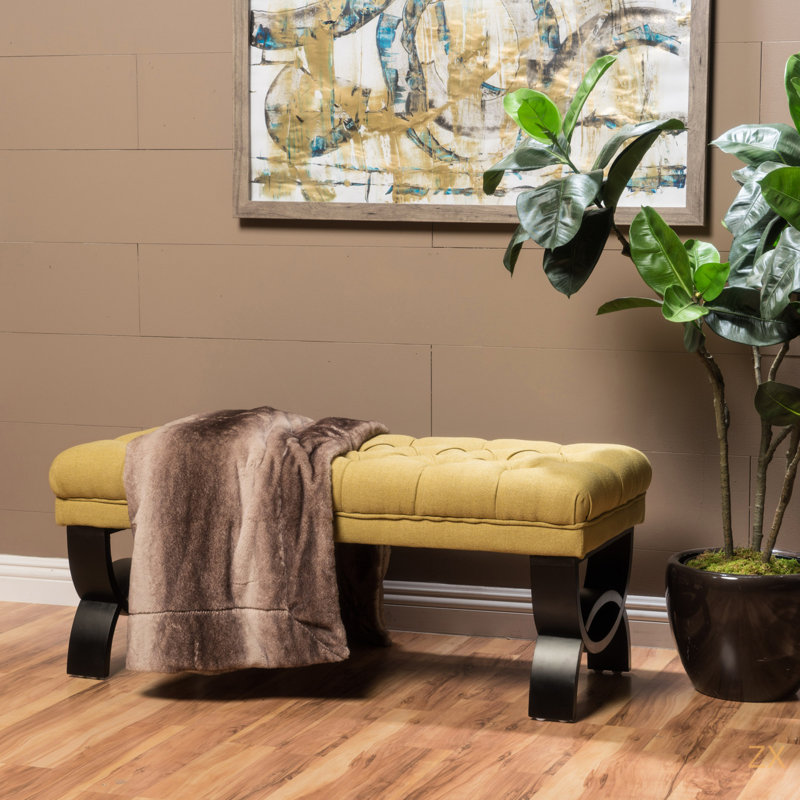 OTTOMAN pour chambre à coucher, salon et vestibule, Tissu jaune