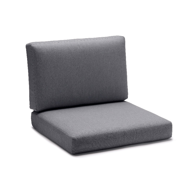 Casual Cushion METADRI(TM) Deep Seat Patio Cushion, Reticulated Foam Dries 50% Faster, Sunbrella Fade & Water Resistant 24"W x 26"D, 4" thick, Cast Slate