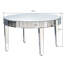 Table basse ronde éblouissante avec motif de mosaïque en miroir Starburst
