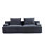 Canapé 4 places de salon, 229 cm de large, gris - Mousse pleine fleur, velours côtelé doux, ergonomique, livré monté, hauteur d'emballage : 45 cm