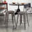Cricklade Upholstered Counter Stool with Metal Frame-482118230