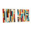 Cressi - Ensemble de 2 peintures murales abstraites en acrylique-103932354