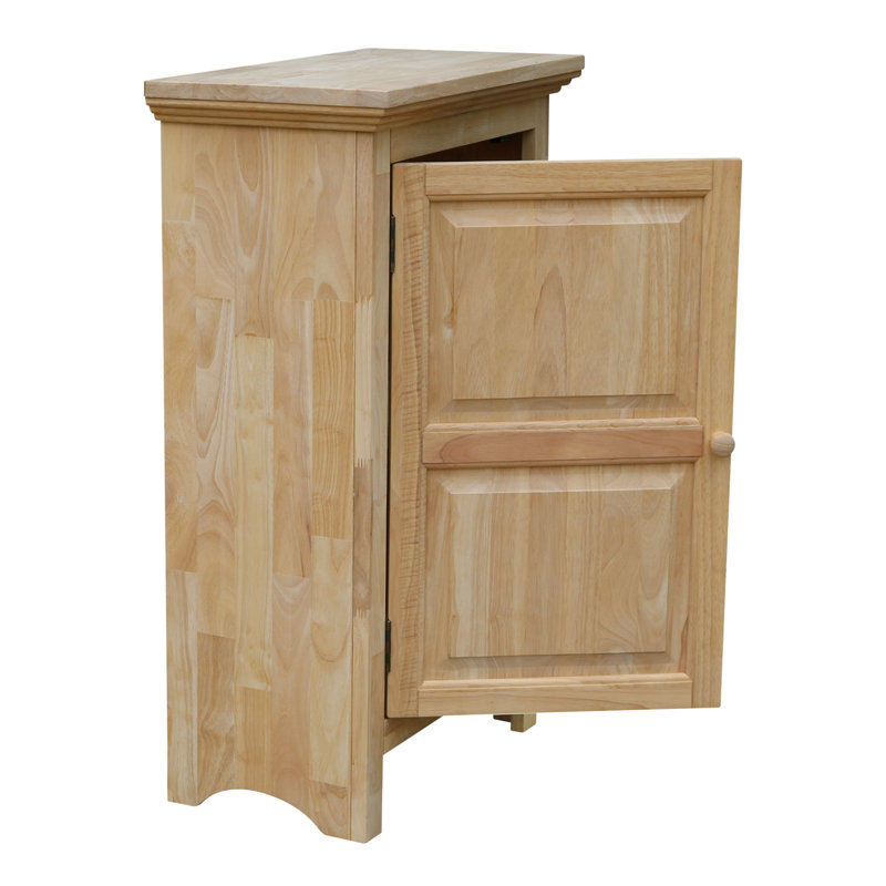 Light Wood Nautical Accent Cabinet with Adjustable Shelving