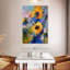 Harnek tournesols dans un vase bleu-106971744