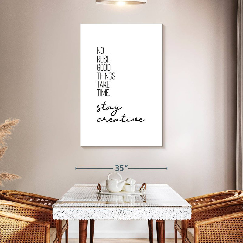 Tergel Time Stay Creative, 48" H x 32" W