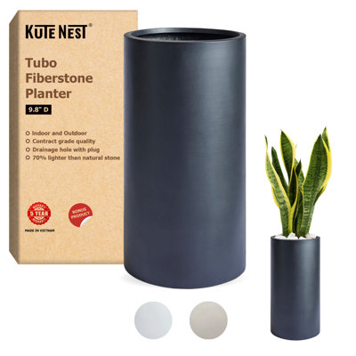 Petit pot à fleurs intérieur / extérieur Kute Nest - P 10 po x H 19,5 po - ouverture 8,2 po