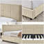 Structure de canapé-lit double capitonné en velours Mid-Century avec dossier et accoudoirs, beige (l 80,5 po x P 59 po x H 30,5 po)-1764931700