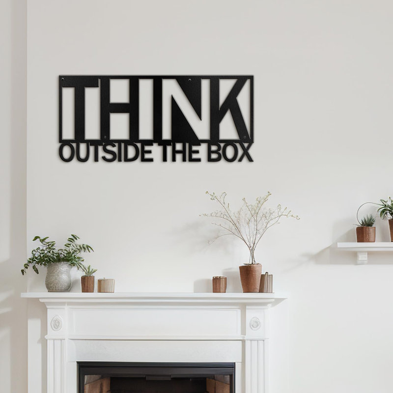 Wall Decor on Metal, 12" H x 6" W x 0.05" D, Black