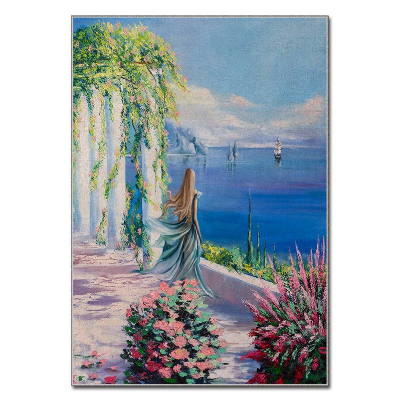 Luxurious Non-Slip Area Rug, 4.0 x 5.9 Feet, 100% Polyester, 740g/m² | Velvet Fabric with Digital Print | Easy-Clean Laminated Sponge Underside, Machine Washable | Perfect for Living Room, Bedroom & Home Decor