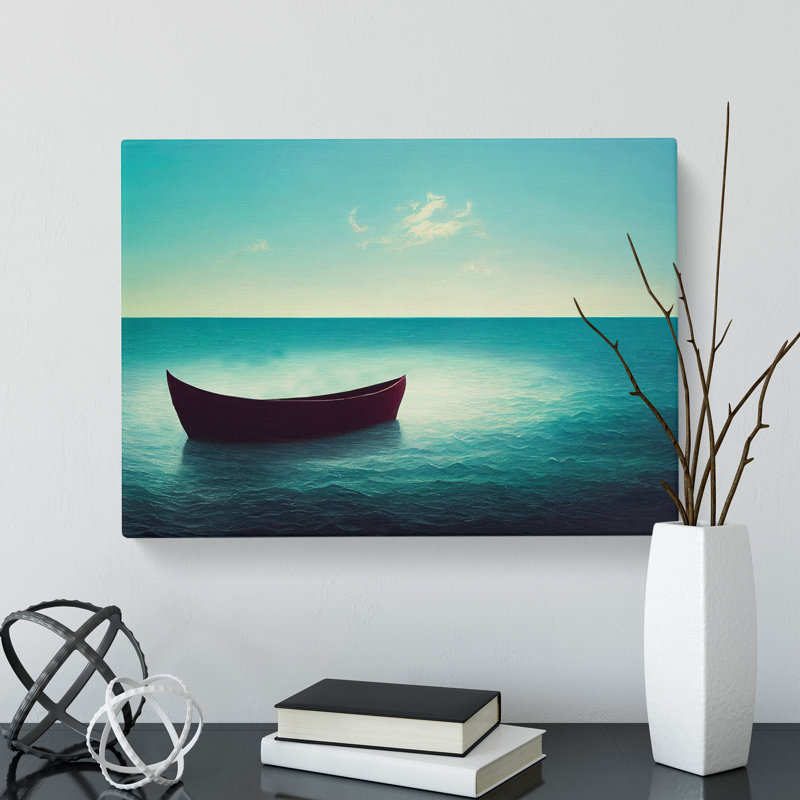 Lone Boat Vol.1 - Wrapped Canvas, 35cm H x 50cm W x 3cm D