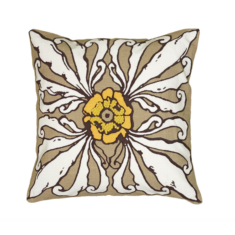 Cyntia Throw Pillow, Beige / Yellow