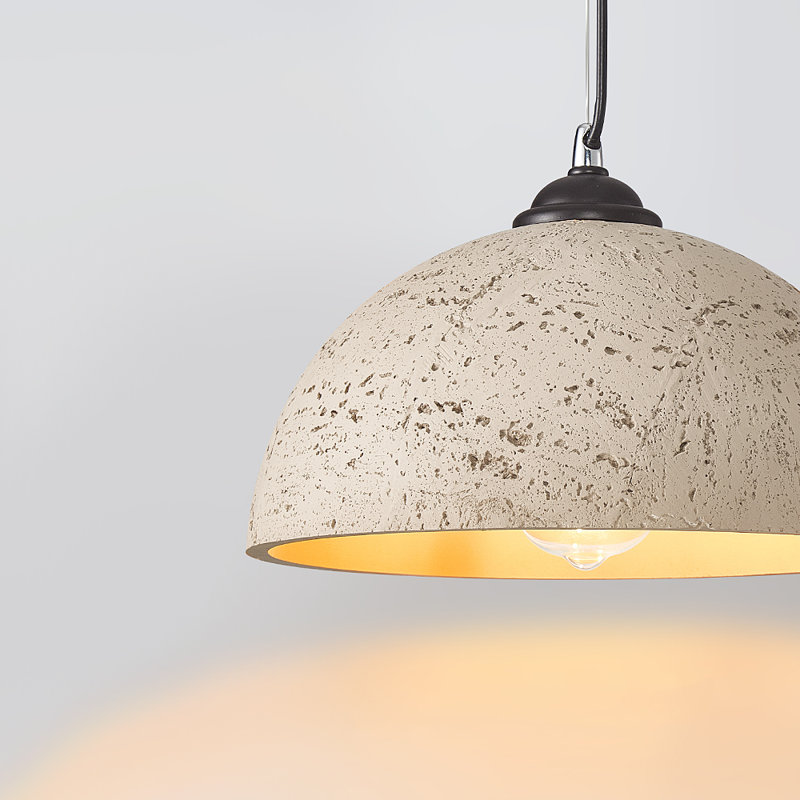 Yellowish White Resin Dome Pendant Lighting