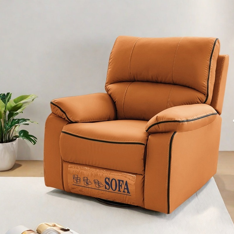 Fauteuil inclinable ergonomique en similicuir, Orange