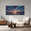 Voiliers dans le port sous les aurores boréales - Tableau sur toile-1067770861