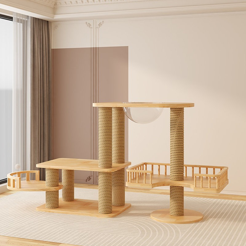 4 Tiers Cat Tree with Condons,Perch,Scratching Posts