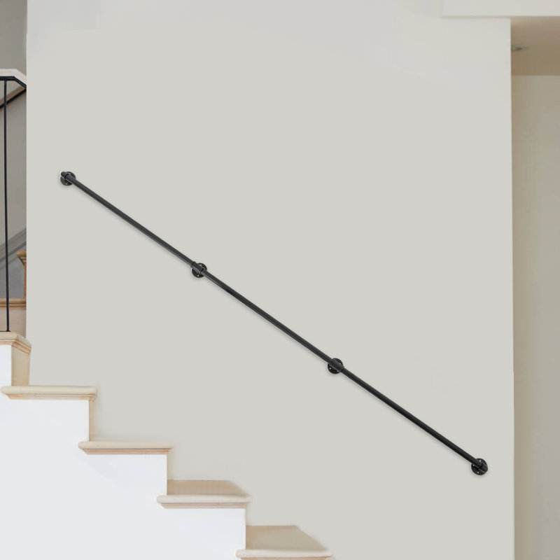 Rampe d'escalier en métal, H 3,15 po x l 108 po x P 3,15 po