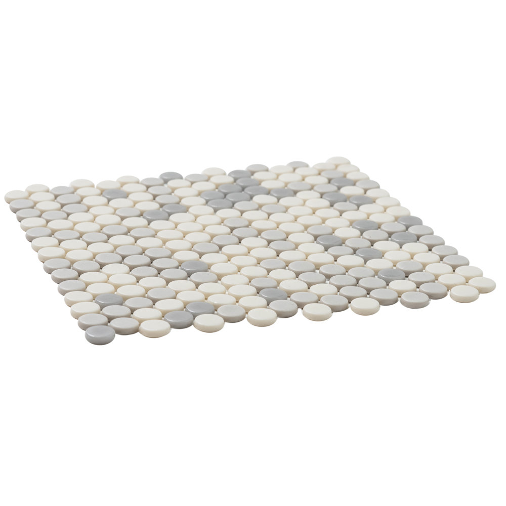 Eterna Penny 12" x 12" Recycled Penny Glass Mosaic Wall & Floor Tile The Tile Life 