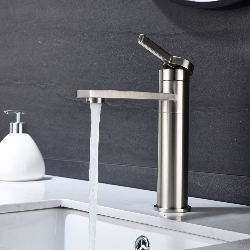 Robinet de lavabo de salle de bain à poignée simple