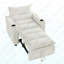 Canapé-lit canapé-lit, canapé-lit convertible 3-en-1, canapé-lit coulissant réglable avec tissu en velours moderne pour le salon, petit espace, beige-2002965008