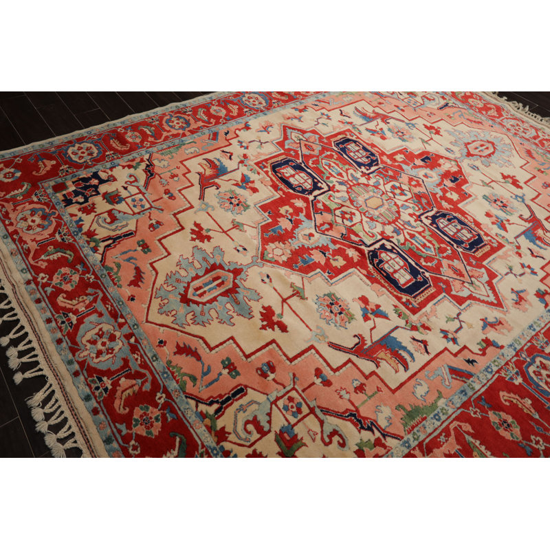 Tapis traditionnel Serapi en laine noué à la main 8 x 10 pi 4 po