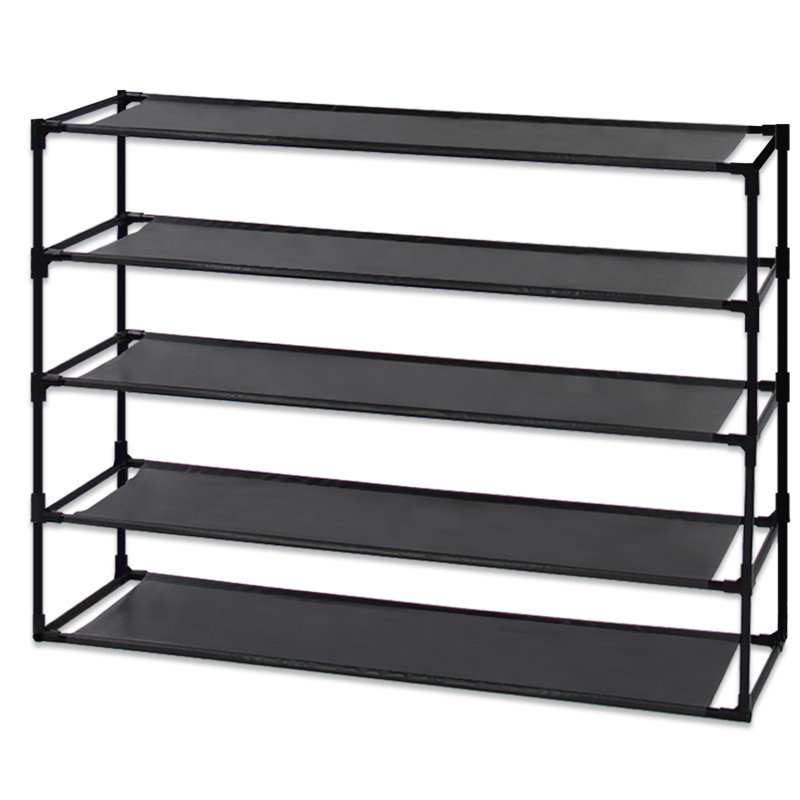 Simple Assembly 5 Tiers 25 Pair Stackable Shoe Rack