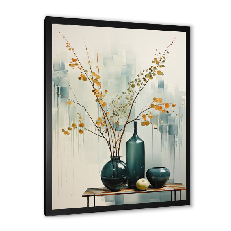 «Yariel Teal», impression sur toile, Cadre photo noir, H 20 po x l 12 po x P 1 po