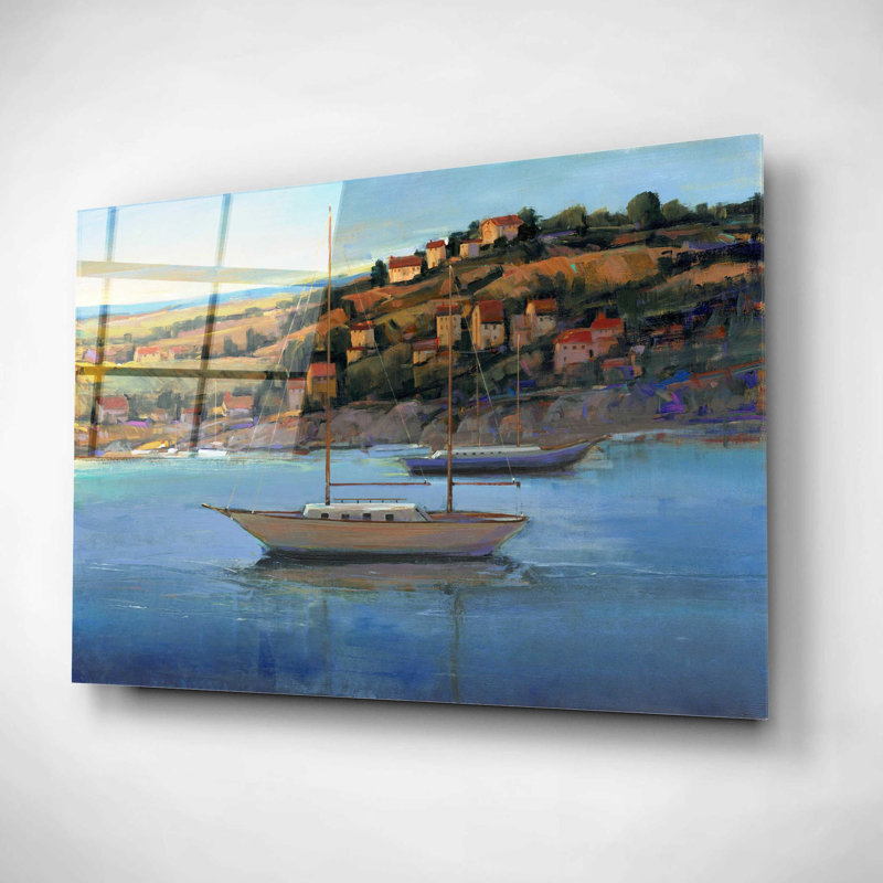 «Harbor View I» par Tim O'Toole, art mural en verre acrylique, H 16 po x l 24 po x P 0,2 po