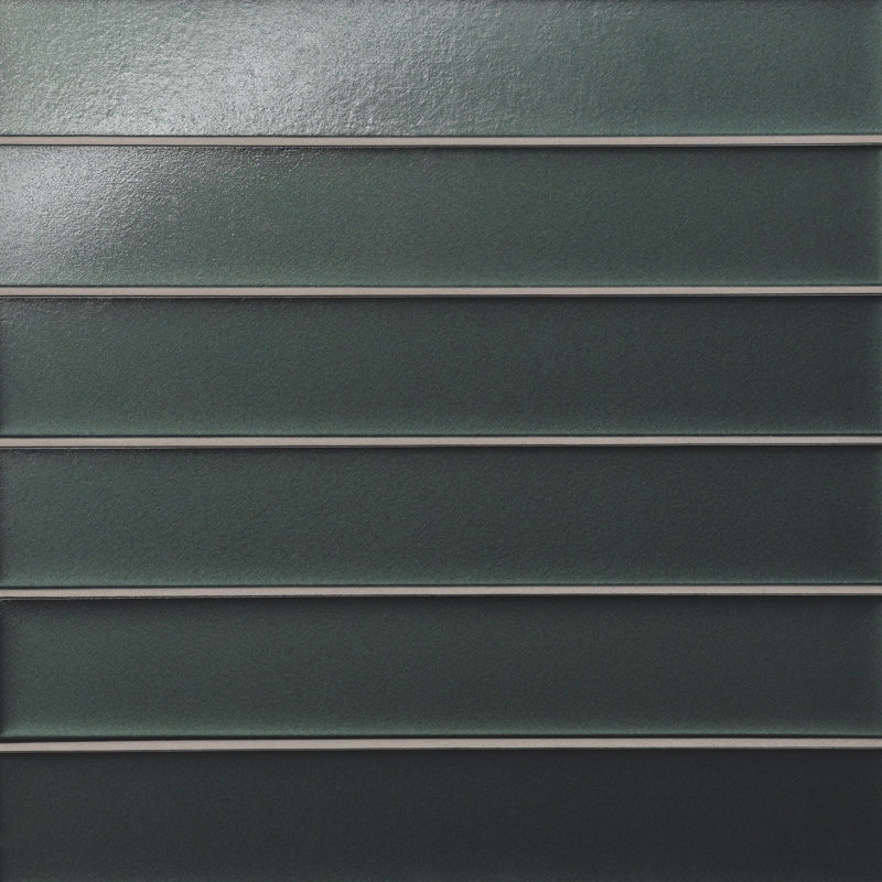 Kaikos 2" x 12" Glass Wall & Floor Tile, Dark Green