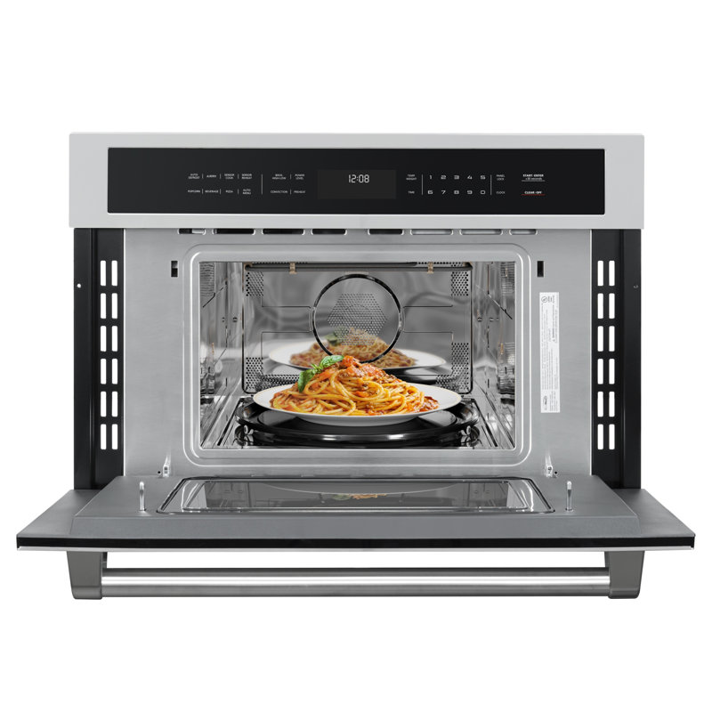 30 in. Built-In Microwave with Convection Oven and Air Fryer, 1.6 cu. ft. Capacity in Stainless-Steel (KM-CWO30-SS)